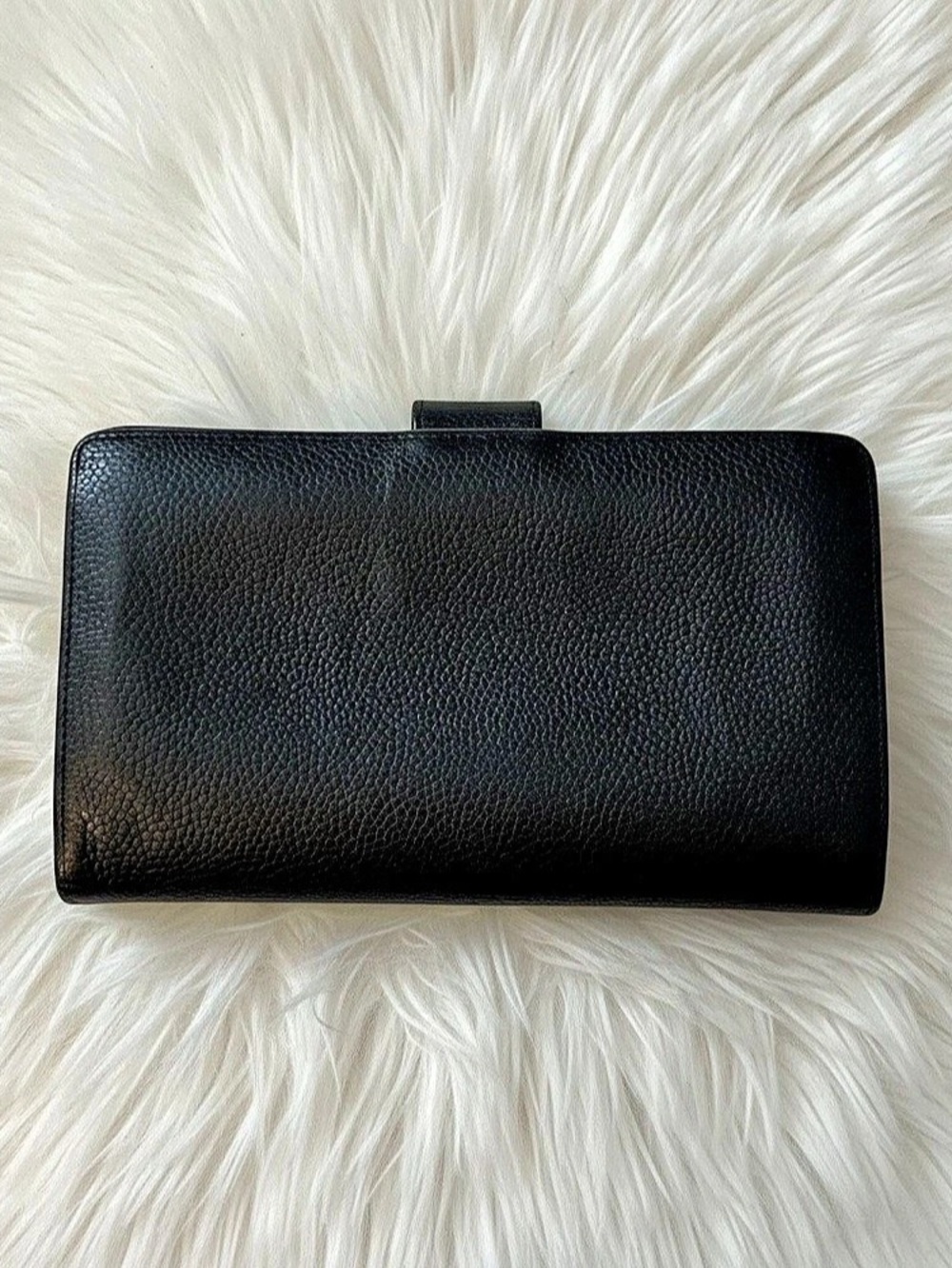 Chanel Vintage Chanel Caviar Leather CC Logo Bifold Kisslock Long Wallet Vintage - Picture 2 of 15